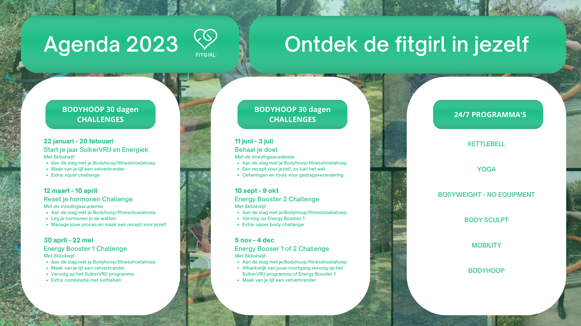 Agenda 2023 FitGirl.nl